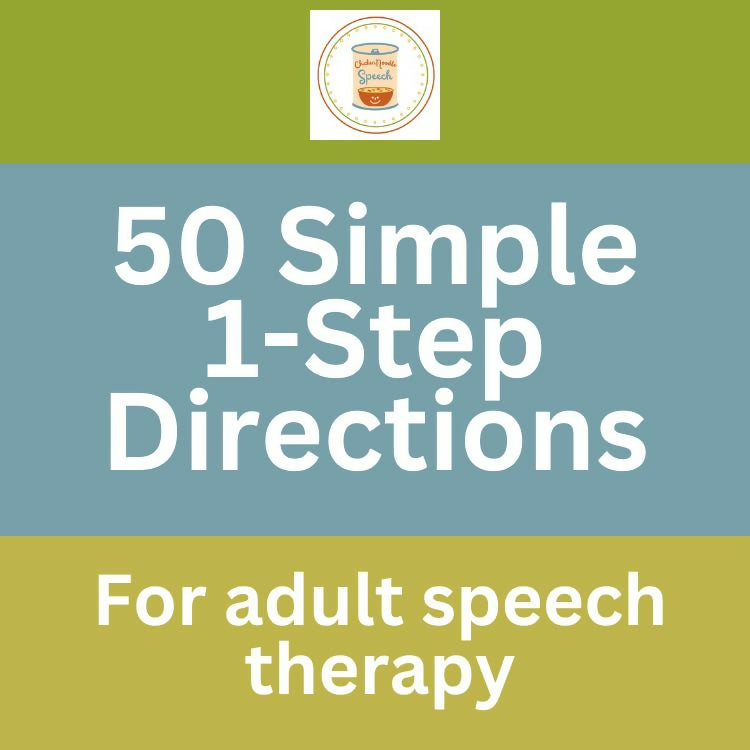 FREE DOWNLOAD: 50 Simple 1-Step Directions for Adult Speech Therapy & Aphasia