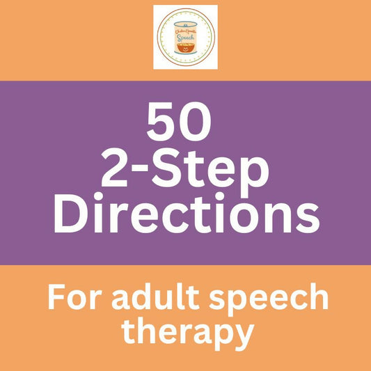 FREE DOWNLOAD: 50 2-Step Directions for Adult Speech Therapy Aphasia Treatment